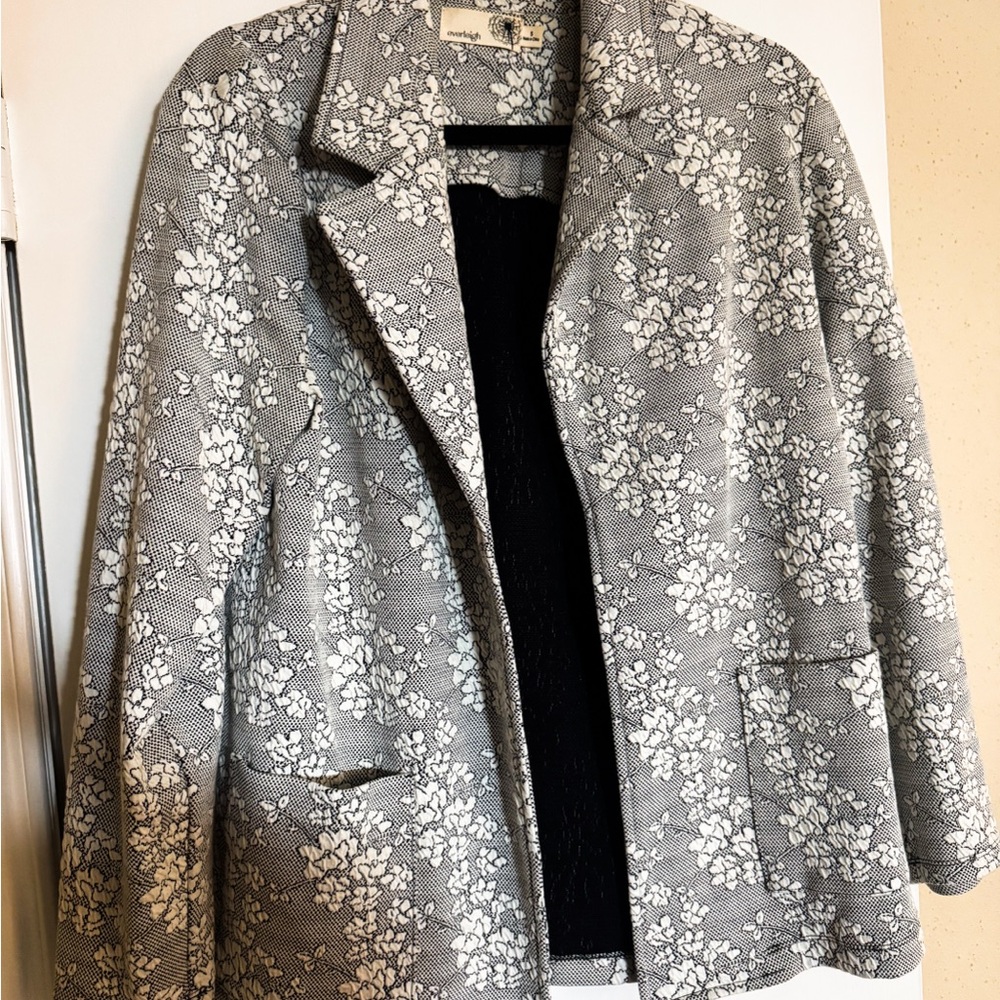 Everleigh Gray Floral Women's Blazer Size Small